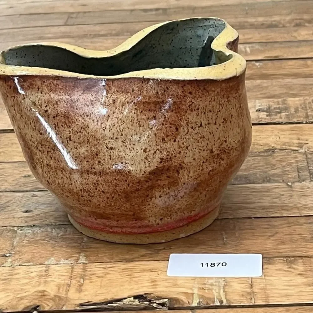 Studio Art Pottery Ceramic Organic Bowl 4.5